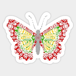 Spring butterfly mandala Sticker